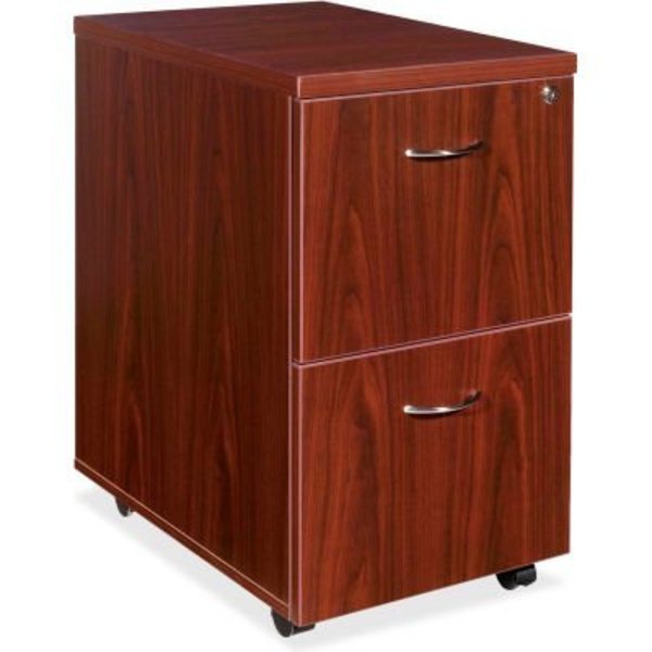 Sp Richards Lorell® Mobile Pedestal - 16"W x 22"D x 28-1/4"H - Mahogany - Essentials Series LLR69397